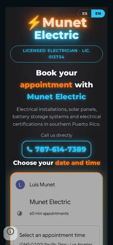 Munet Electric, electricista licenciado, servicios de instalaciones eléctricas y paneles solares en Puerto Rico